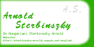 arnold sterbinszky business card